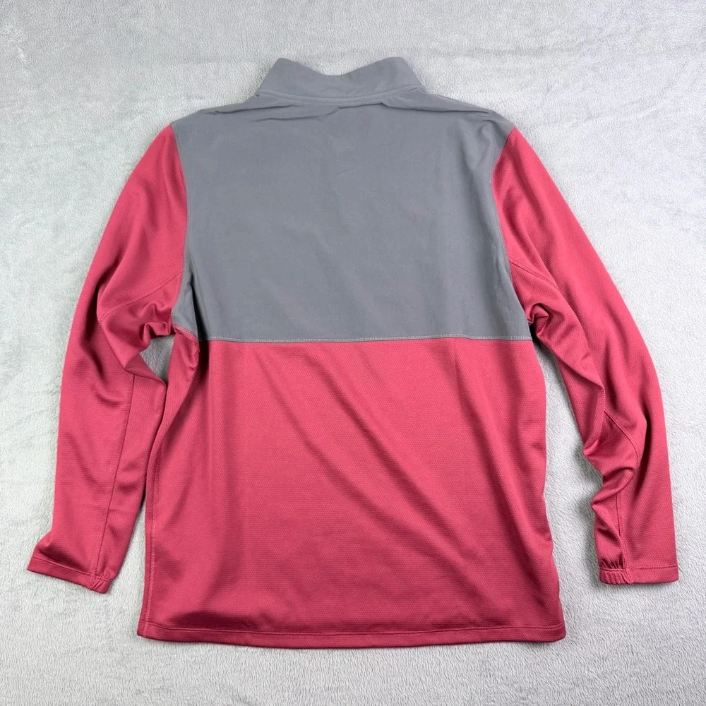 Nike Woven Dri-FIT 1/4 Zip Training Pullover Red Grey DH3410-613 Mens Large